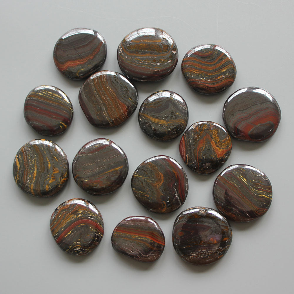 f394f96223ae7e6fba6e49f90826159e Tiger Iron Australia Smooth Stone 1.6 inch (0.9 x 4cm) A