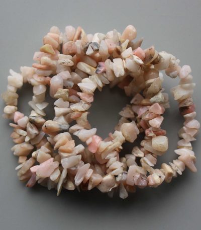 Pink Opal Peru Chips Bracelet 4/8mm A/B