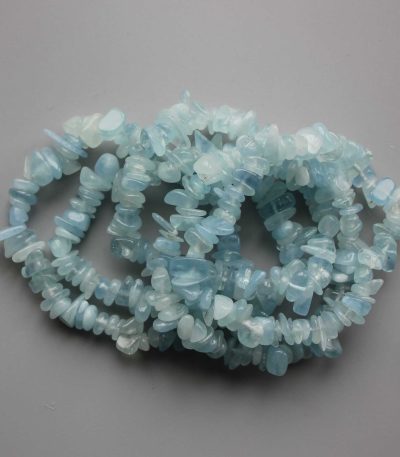 Aquamarine Chips Bracelet 4/8mm A+/AA
