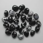 Snowflakes Obsidian Tumble Stone 1 inch (2-3cm) A/B