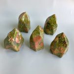 Unakite Concave & Caving Sculpture 250-500g/pc A