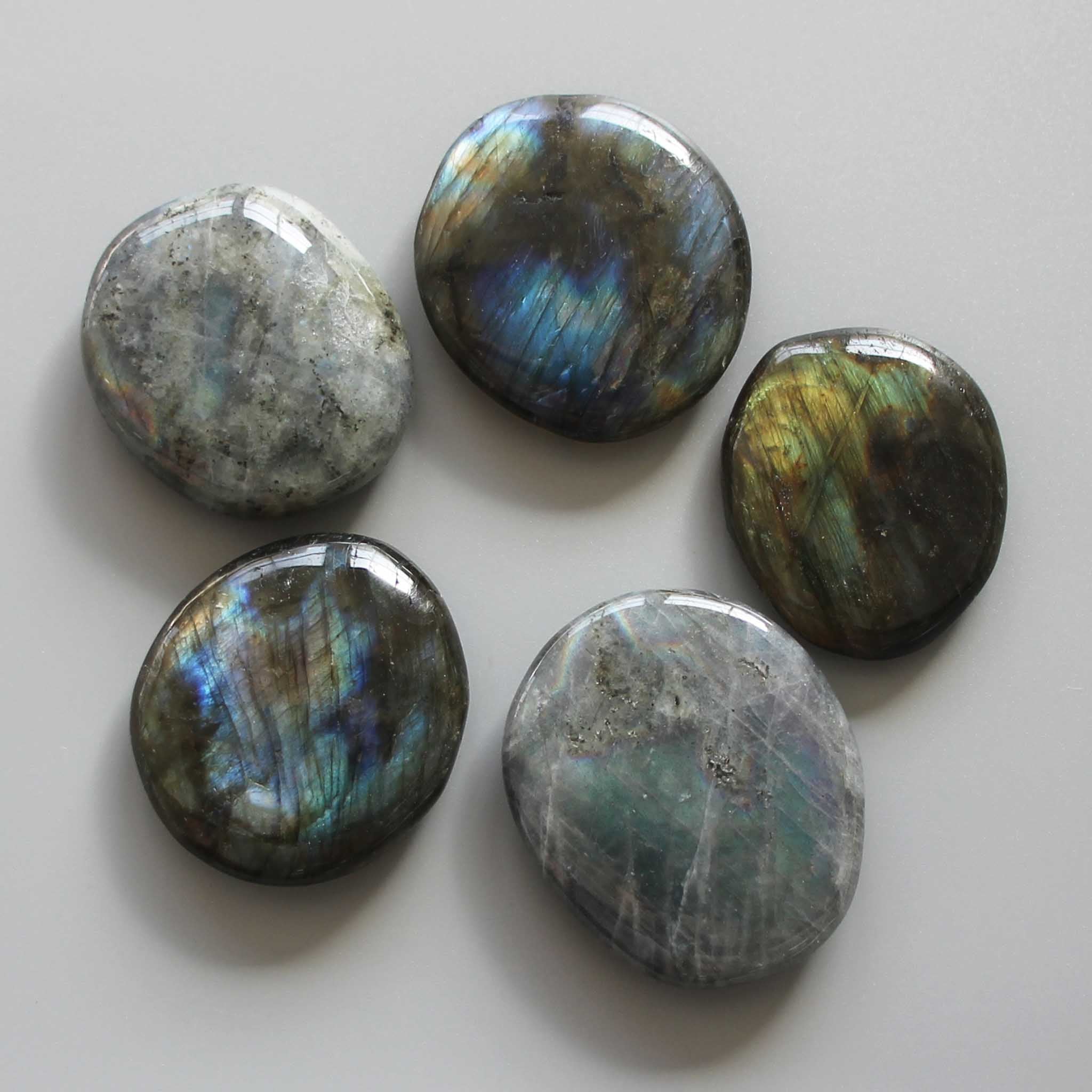 f7b25060f63dc323a0ac731d2aa6a5a6-1 Labradorite Smooth Stone 1.6 inch (0.8-1 x 3.5-4.5cm) A+/AA