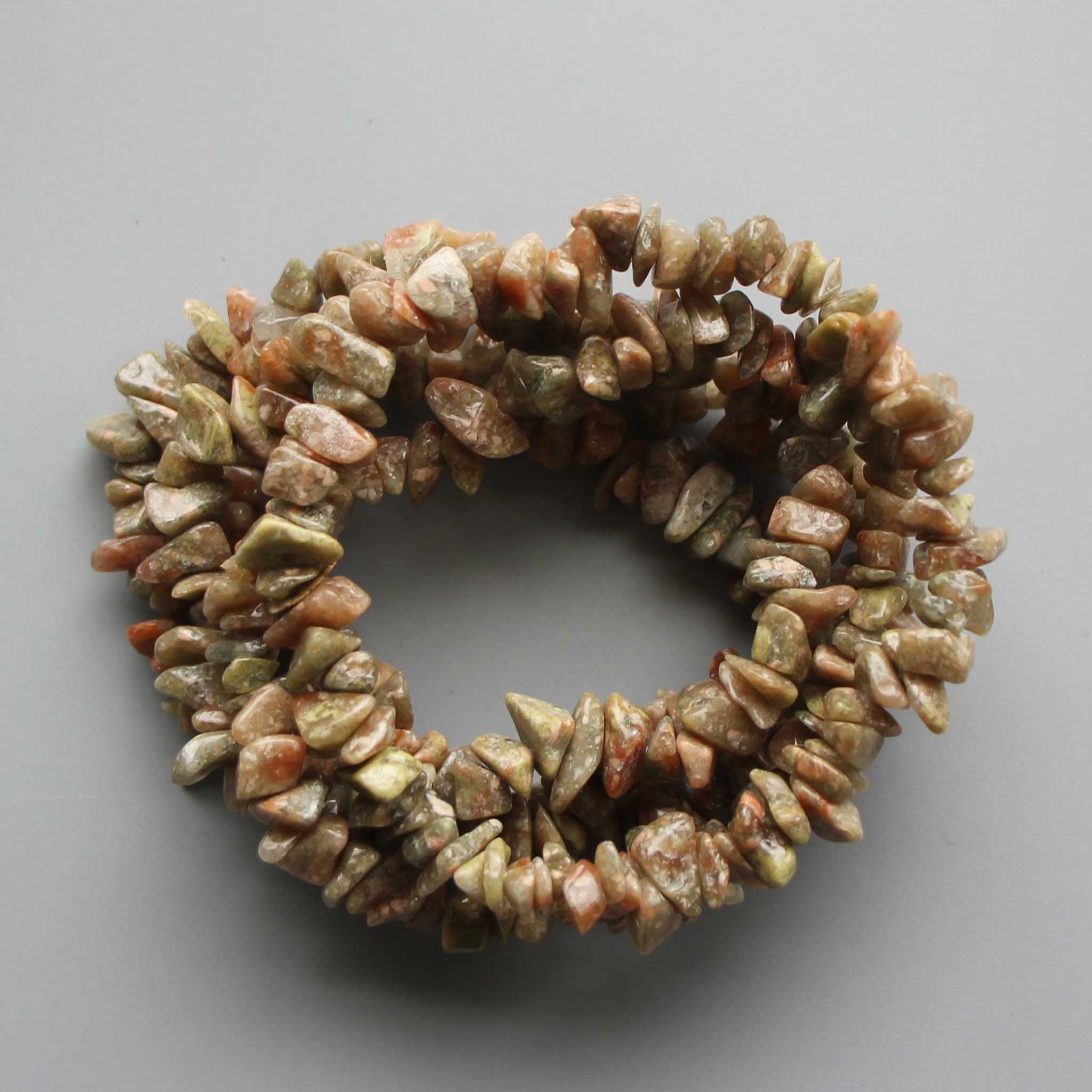 f86beb3343b14a81fa4335de675fb24c_4b593920-e48f-4c6e-8556-434477f507b8 Unakite China Chips Bracelet 4/8mm A/B