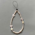 Mix Stone Phone Strap 9 inch 23cm #1 粉晶, 珍珠 (Grade TBC)