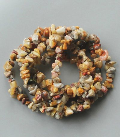 Crazy Lace Yellow Agate Chips Bracelet 4/8mm A