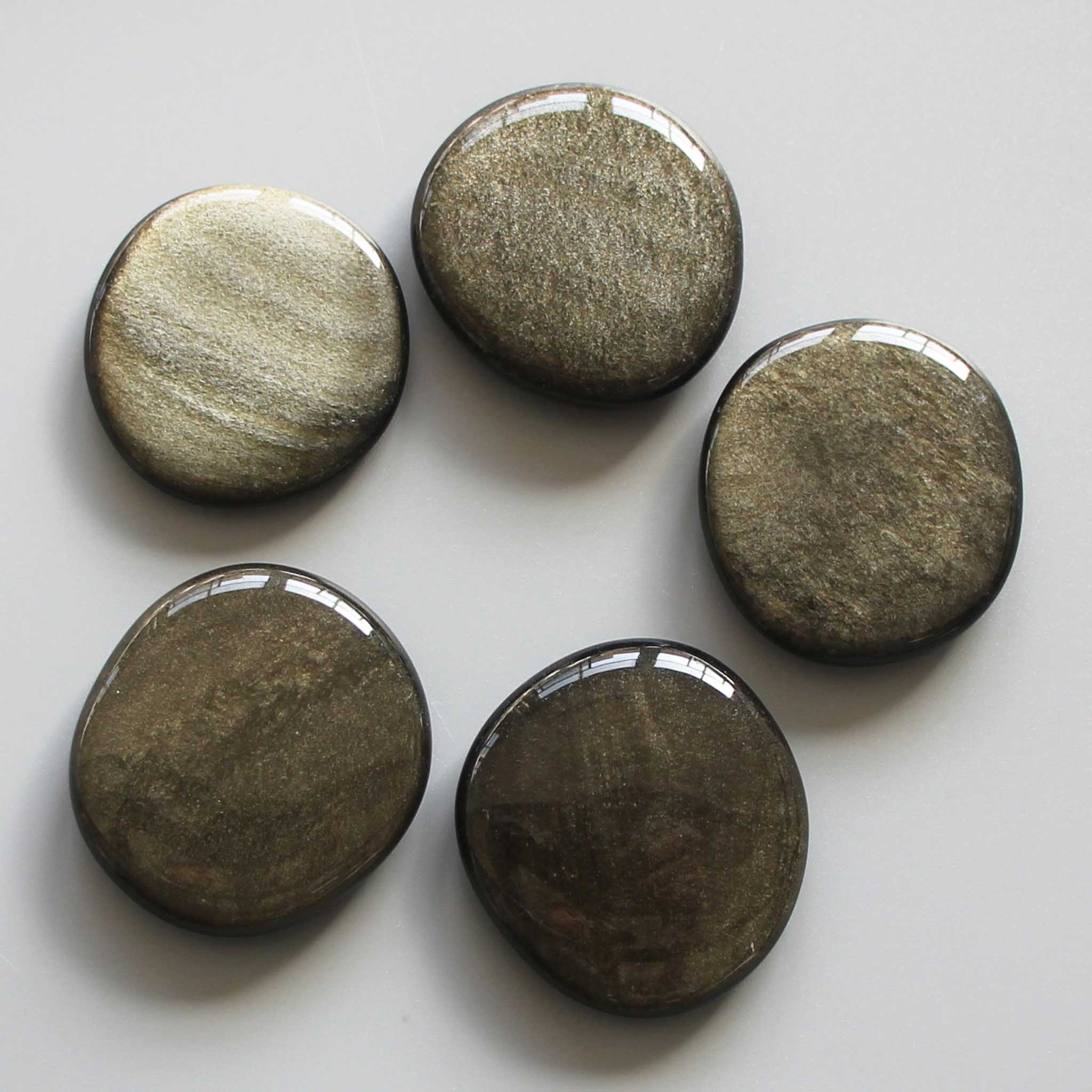 fb921386b8a6608149d5692938bc2890-1 Golden Obsidian Smooth Stone 1.6 inch (0.8-1 x 3.5-4.5cm) A/A+