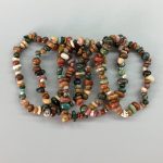 Ocean Jasper Smooth Chips Bracelet 18cm 5/10mm A