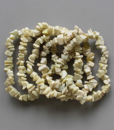 Serpentine Green Ch Chips Bracelet 4/8mm B