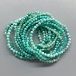 Green Amazonite Faceted Round Bracelet 4mm A