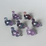 Blue Purple Rainbow Fluorite Simple Dinosaur 1inch (2.5cm) A+/AA