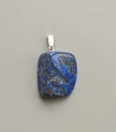 Lapis Lazuli Free Form Tumble Pendant With Metal M004 18-25mm A