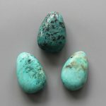 Chrysocolla Turquoise Tumble Pendant With Cross Hole 2.5mm 0.8-1.2 inch (2.2-3cm) A