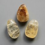 Citrine Tumble Pendant With Cross Hole 2.5mm 0.8-1.2 inch (2.2-3cm) A
