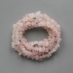 Rose Quartz Smooth Chips Bracelet 18cm 5/8mm A
