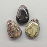 Silver Leaf Jasper Tumble Pendant With Cross Hole 2.5mm 0.8-1.2 inch (2.2-3cm) A