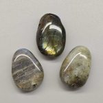 Labradorite Tumble Pendant With Cross Hole 2.5mm 0.8-1.2 inch (2.2-3cm) A