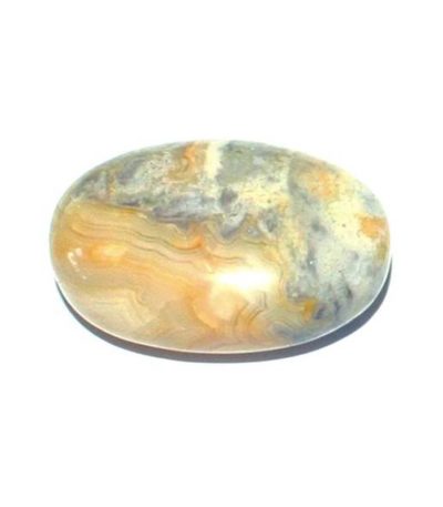Crazy Lace Yellow Agate Soap stone 1.8 inch (1.5 x 3 x 4.5cm) A