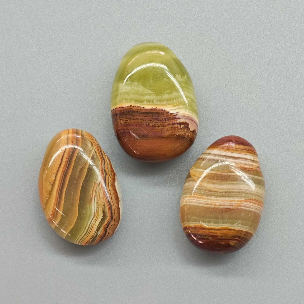 Marble Onyx Tumble Pendant With Cross Hole 2.5mm 0.8-1.2 inch (2.2-3cm) A/A+