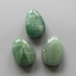 Green Strawberry Quartz Tumble Pendant With Cross Hole 2.5mm 0.8-1.2 inch (2.2-3cm) A/B
