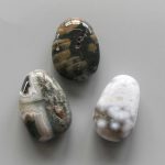 Ocean Jasper Tumble Pendant With Cross Hole 2.5mm 0.8-1.2 inch (2.2-3cm) A