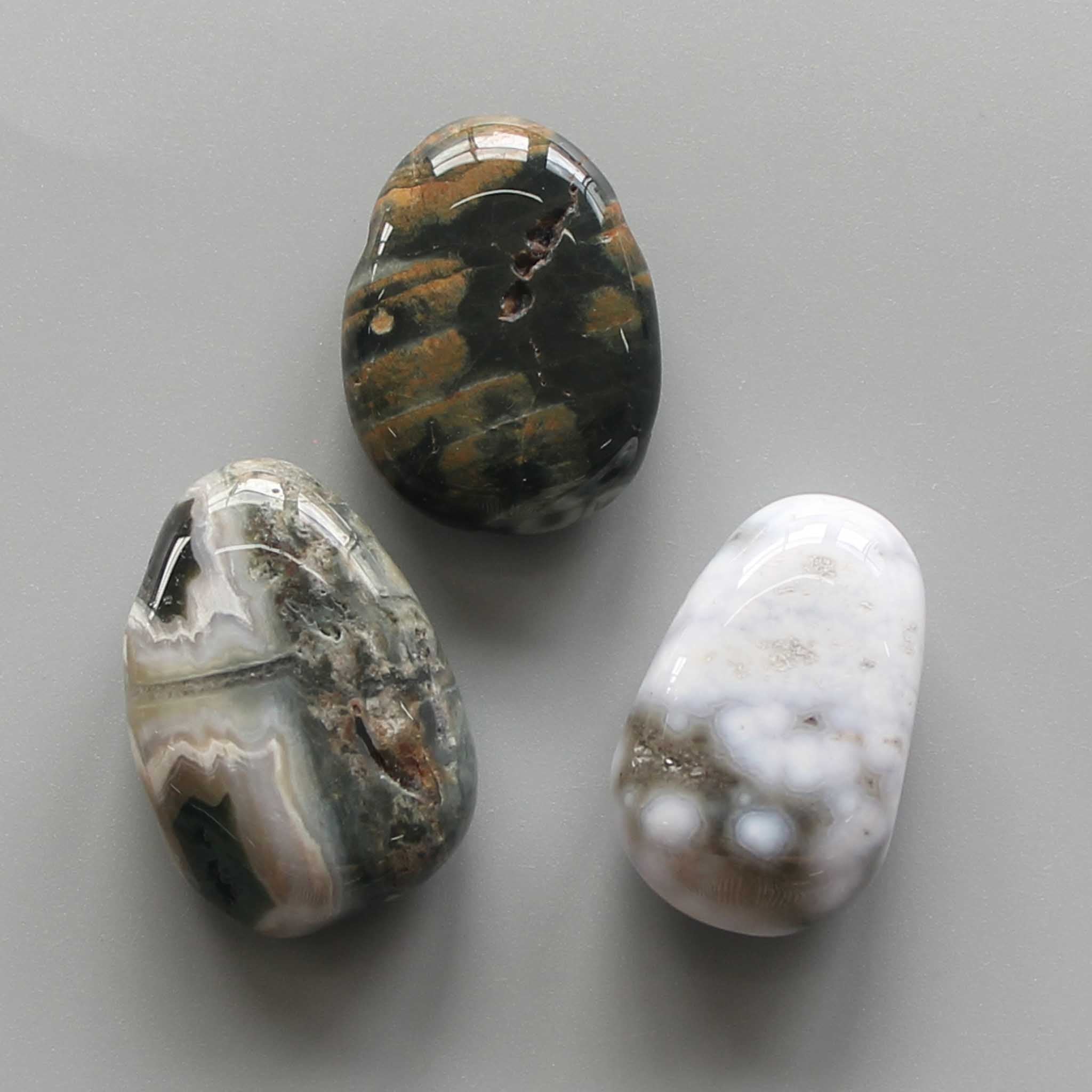 10264bf39e67920d2d477db8e1b0cba8-1 Ocean Jasper Tumble Pendant With Cross Hole 2.5mm 0.8-1.2 inch (2.2-3cm) A