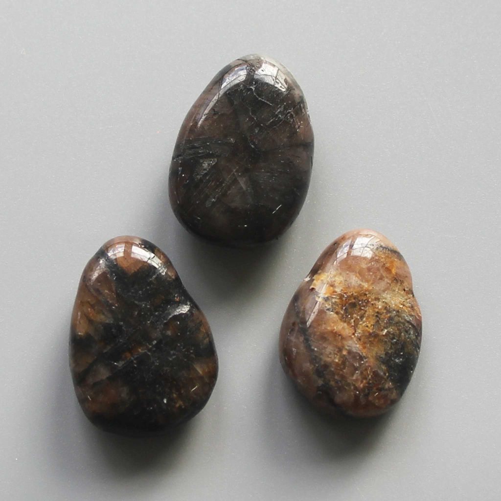 Chiastolite Tumble Pendant With Cross Hole 2.5mm 0.8-1.2 inch (2.2-3cm) A/B