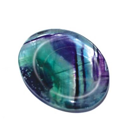 Rainbow Fluorite Thumb Stone 1.6 inch (1 x 3 x 4cm) A/A+