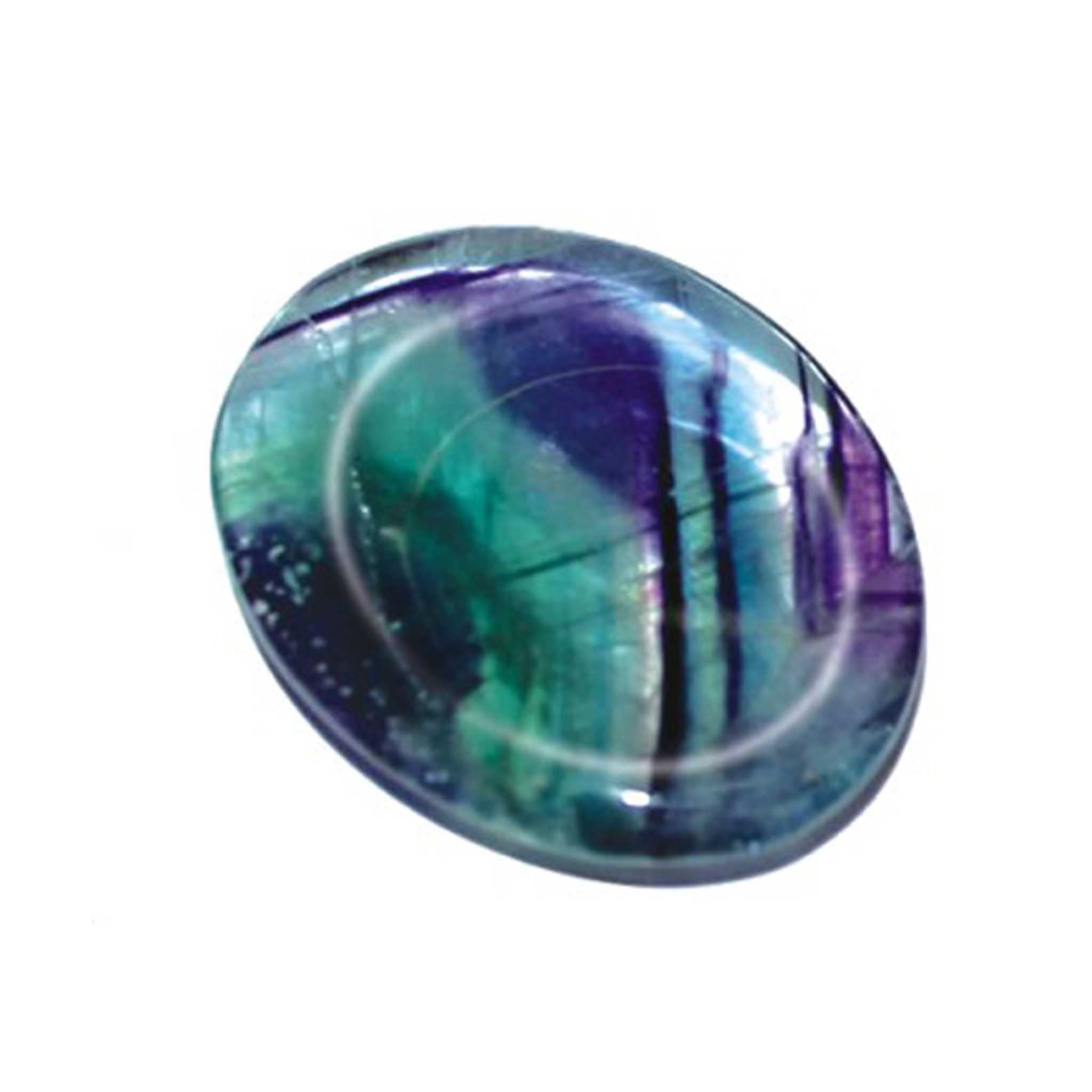 1307c766a19dac2dee6d46f80f401f6e Rainbow Fluorite Thumb Stone 1.6 inch (1 x 3 x 4cm) A/A+