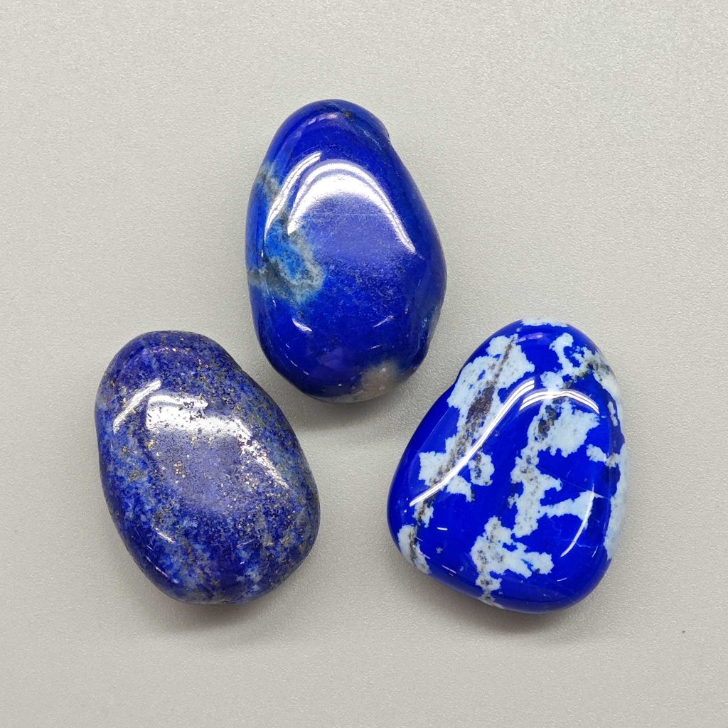 Lapis Lazuli Tumble Pendant With Cross Hole 2.5mm 0.8-1.2 inch (2.2-3cm) A/A+