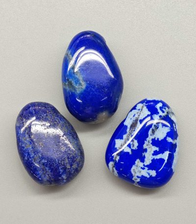 Lapis Lazuli Tumble Pendant With Cross Hole 2.5mm 0.8-1.2 inch (2.2-3cm) A/A+