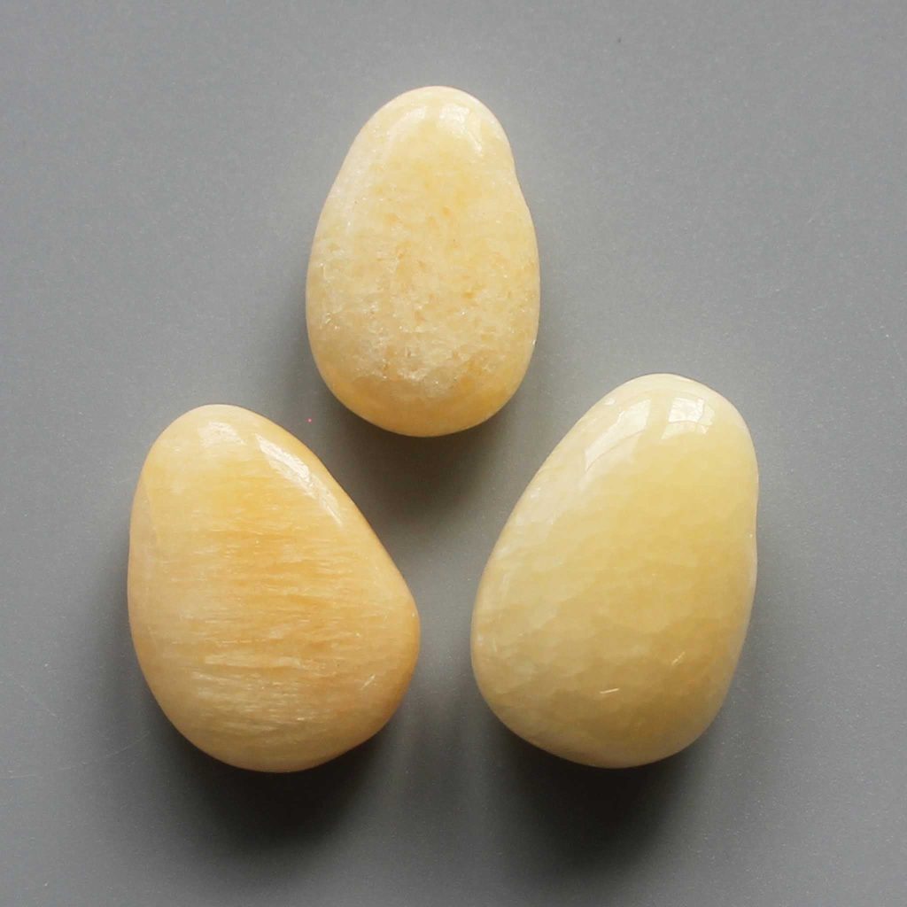 Orange Calcite China Tumble Pendant With Cross Hole 2.5mm 0.8-1.2 inch (2.2-3cm) A/B