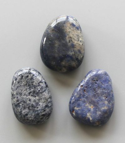 Dumortierite Tumble Pendant With Cross Hole 2.5mm 0.8-1.2 inch (2.2-3cm) A/B