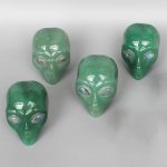 Green Aventurine ET Head P #2 w/Labradorite Eyes 2.4 inch( 6cm) A/A+
