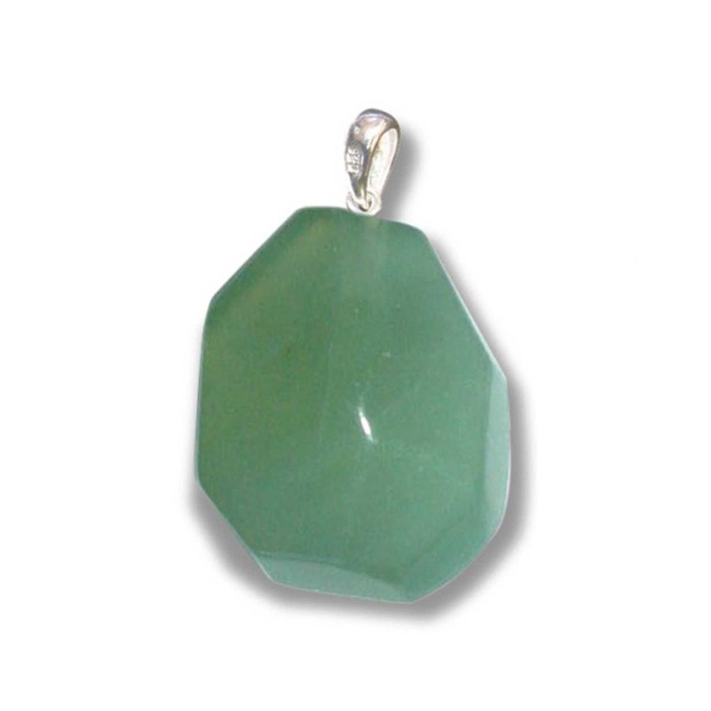 New Jade Flat tumble with silver 25-30mm A/A+
