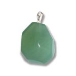 New Jade Flat tumble with silver 25-30mm A/A+