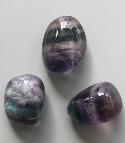 Blue Purple Rainbow Fluorite Tumble Stone 1 inch (2-3cm) A