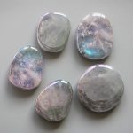 Amethyst Laser AB Rainbow Color Smooth Stone 1.6 inch (0.8-1 x 3.5-4.5cm) A/B