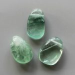 Green Fluorite Tumble Pendant With Cross Hole 2.5mm 0.8-1.2 inch (2.2-3cm) A/A+