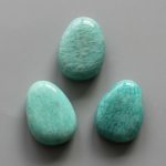 Amazonite Brasil Tumble Pendant With Cross Hole 2.5mm 0.8-1.2 inch (2.2-3cm) A/A+