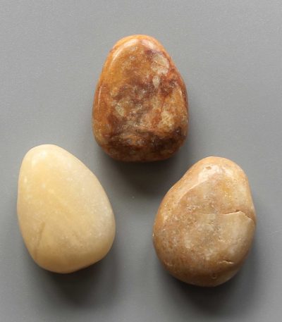 Yellow Jasper China Tumble Pendant With Cross Hole 2.5mm 0.8-1.2 inch (2.2-3cm) A/B