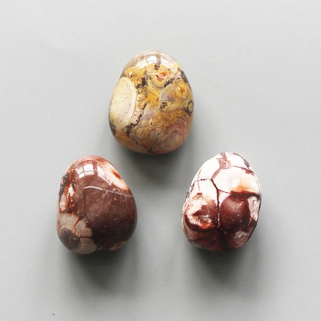 Birds Eye Jasper Tumble Pendant With Cross Hole 2.5mm 0.8-1.2 inch (2.2-3cm) A