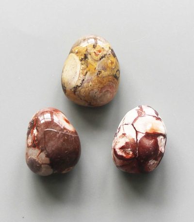 Birds Eye Jasper Tumble Pendant With Cross Hole 2.5mm 0.8-1.2 inch (2.2-3cm) A