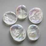 Crystal Laser AB Rainbow Color Smooth Stone 1.6 inch (0.8-1 x 3.5-4.5cm) A/A+