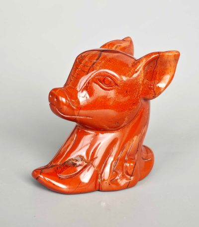 Red Jasper Pig Head 2inch (5cm) A