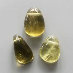 Lemon Quartz Tumble Pendant With Cross Hole 2.5mm 0.8-1.2 inch (2.2-3cm) A+/AA