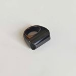 Black Obsidian Straight Faceted Ring (B) 16x30x32mm A