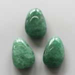 Green Strawberry Quartz Tumble Pendant With Cross Hole 2.5mm 0.8-1.2 inch (2.2-3cm) A/A+