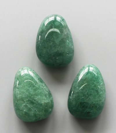 Green Strawberry Quartz Tumble Pendant With Cross Hole 2.5mm 0.8-1.2 inch (2.2-3cm) A/A+
