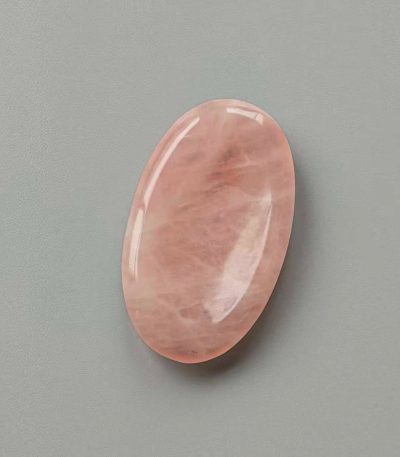Rose Quartz Oval Shape Thumb Stone 2 inch (0.7 x 3 x 5cm) A/A+