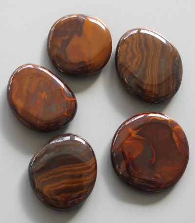 Butterfly Jasper Smooth Stone 1.6 inch (0.8-1 x 3.5-4.5cm) A